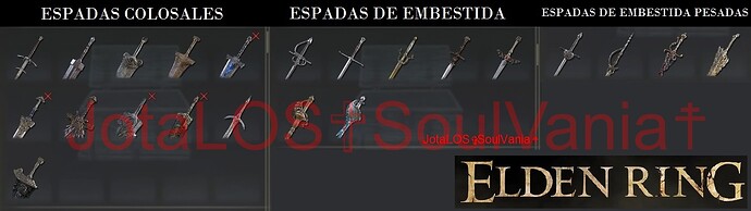 02 ESPADAS COLOSALES EMBESTIDA Y EMB PESADAS